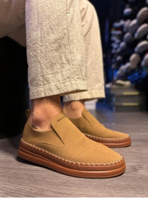 Knack Bağcıksız Mevsimlik Süet Ayakkabı 019 Taba