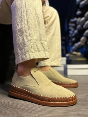 Knack Bağcıksız Mevsimlik Süet Ayakkabı 019 Vizon