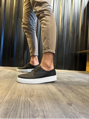 Knack 077 Siyah (beyaz Taban) Erkek Günlük Ayakkabı