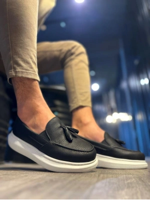 Knack Günlük Spor 818 Siyah (beyaz Taban) Erkek Klasik Ayakkabı