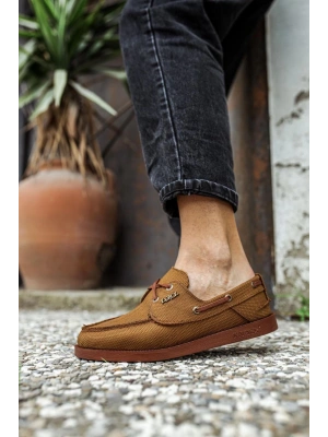 Knack Mevsimlik Keten Ayakkabı 008 Taba Erkek Günlük Ayakkabı
