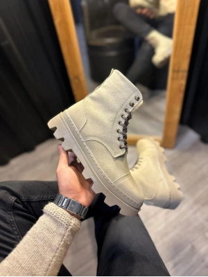 Knack Yüksek Taban Ayakkabı B-023 Vizon Süet Erkek Bot