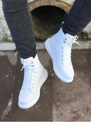 Knack Yüksek Taban Ayakkabı B-080 Beyaz Erkek Bot