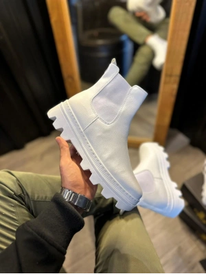 Knack Yüksek Taban Chelsea 113 Beyaz Erkek Bot