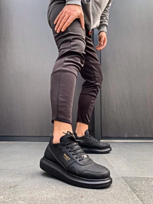 Knack Yüksek Taban 040 Siyah (siyah Taban) Erkek Günlük Ayakkabı