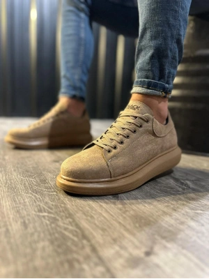 Knack Yüksek Taban Günlük Ayakkabı 044 Camel (Süet)