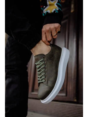 Knack Yüksek Taban 044 Haki Erkek Günlük Ayakkabı