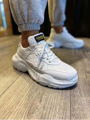 Knack Yüksek Taban Günlük Ayakkabı N75 Kapitone Beyaz