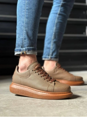 Knack Yüksek Taban Tırtıklı 041 Taba Erkek Günlük Ayakkabı