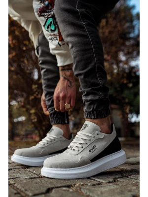 Knack Yüksek Taban Günlük Süet Ayakkabı 040 Taş Erkek Günlük Ayakkabı