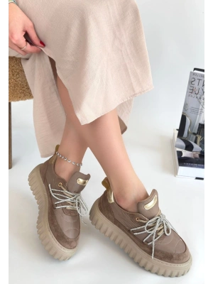 Lemda Vizon Süet Bağcıklı Spor Ayakkabı