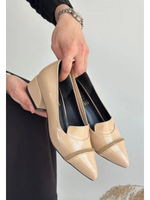 Liina Bej Rugan Kadın Topuklu Ayakkabı