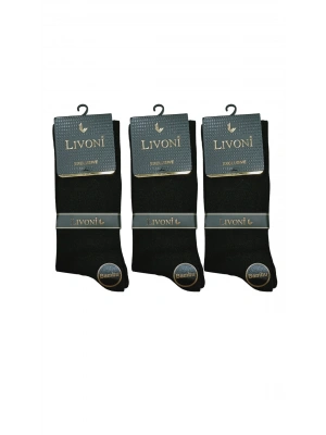 Livoni Dikişsiz Bambu Erkek  Soket Çorap 3 Adet