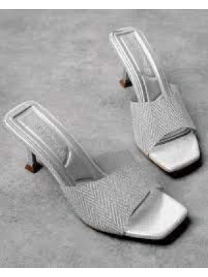 Luart Platin Simli Topuklu Terlik