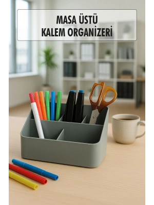 Masaüstü Kalem & Düzenleyici Kalemlik Gri
