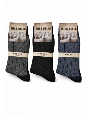 Missbella Yün Jakarlı Erkek Çorap 10 Adet