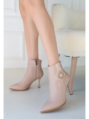 Moose Nude Cilt Topuklu Kadın Bot