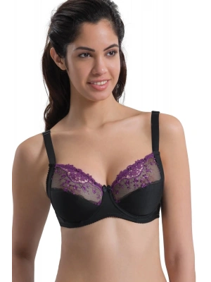 MOR SİYAH MI Emay 136 B Balenli Toparlayıcı Dantelli Sütyen