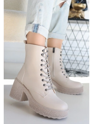 Morliy Bej Cilt Bağcıklı Kadın Bot