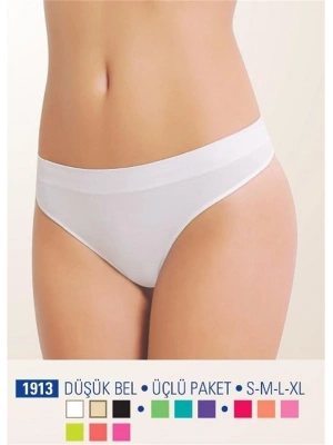 Nbb 1913 Düşük Bel Üçlü Paket Dikişsiz