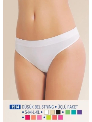 Nbb 1914 Düşük Bel String Üçlü Paket Dikişsiz