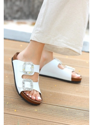 Nool Beyaz Cilt Kadın Terlik