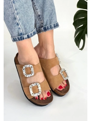 Nool Camel Nubuk Kadın Terlik