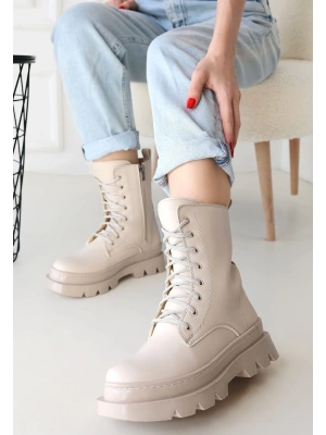 Orge Bej Cilt Bağcıklı Kadın Bot