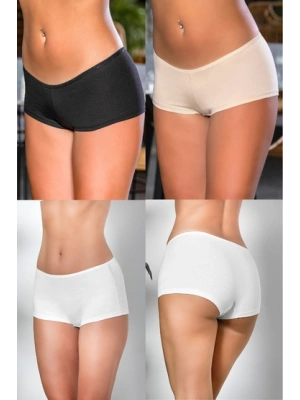 PAMUKLU BOXER KÜLOT (KARIŞIK) SİYAH-BEYAZ-TEN (MGP2963)