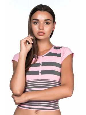 PEMBE GRİ MI Emay 5026 Soft Seamless T Shirt