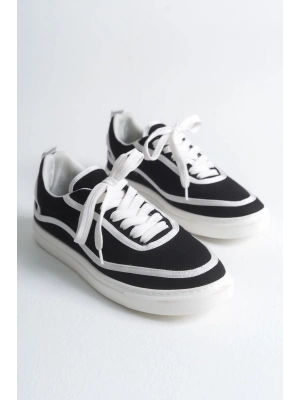 RS625 - Keten Erkek Spor Ayakkabı SİYAH - BEYAZ