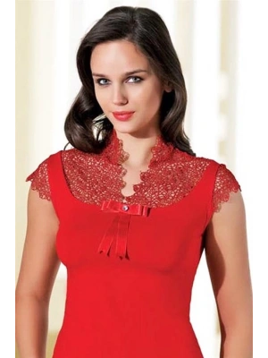 Şahinler Bayan Likralı Yarım Kol Bluz  B189