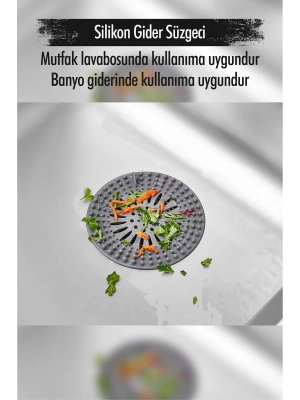 Silikon Lavabo Gideri Süzgeci