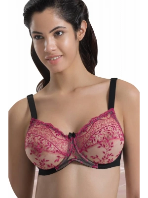 SİYAH BORDO MI Emay 148 C Balenli Toparlayıcı Sütyen