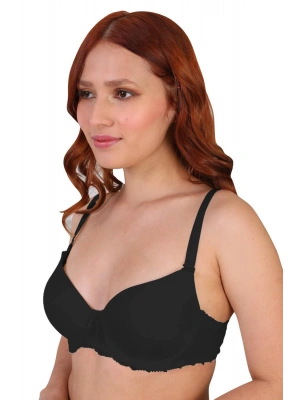 SİYAH MI 189C Pedli Dantelli Balenli Sütyen