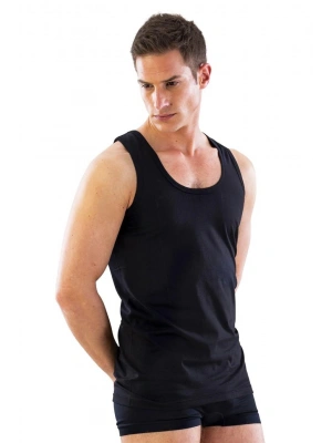 SİYAH MI Emay 12210-R U Yaka Askılı Erkek Atlet Renkli