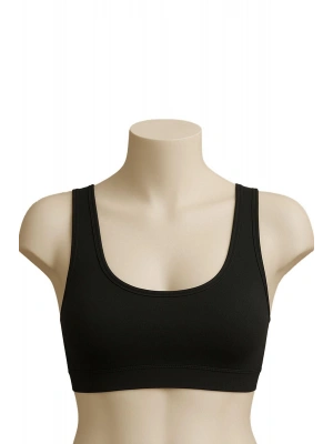 SİYAH MI Emay 1816 6'Lı Pedli Kalın Askılı Alıştırma Sütyeni