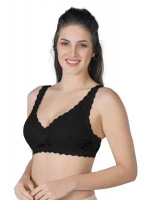 SİYAH MI Emay 188 B Pedli Dantelli Telli Toparlayıcı Sütyen