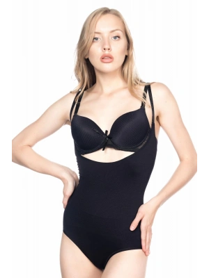 SİYAH MI Emay 2023 Göğsü Açık Body Korse