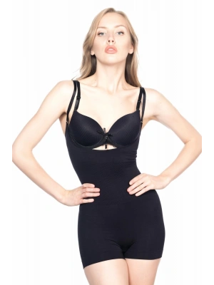 SİYAH MI Emay 2058 Göğsü Açık Kısa Paça Boy Korse