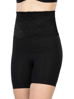SİYAH MI Emay 2091 Önü Dantelli Yüksek Bel Boxer Korse