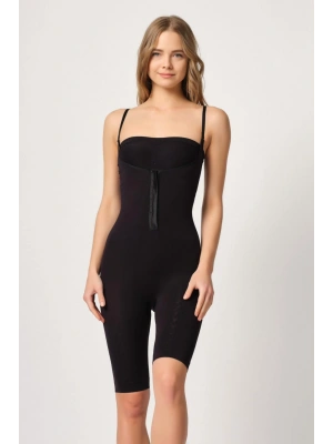 SİYAH MI Emay 2093 Ön Agraflı Göğsü Açık Paçalı Boy Korse