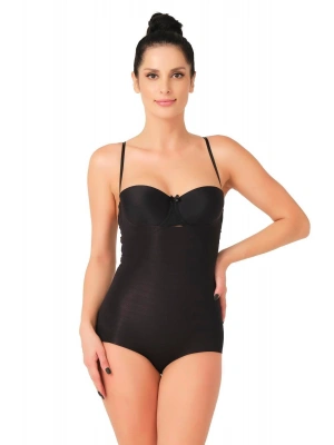 SİYAH MI Emay 2723 Lazer Kesim Göğsü Açık Slip Korse