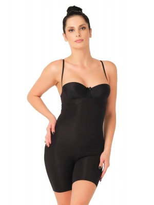 SİYAH MI Emay 2758 Lazer Kesim Göğsü Açık Boxer  Korse