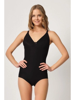 SİYAH MI Emay 2821 Balenli Double Boy Slip Lazer Korse