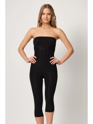 SİYAH MI Emay 2868 Fermuarlı Kapri Tayt Lazer Korse