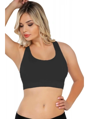 SİYAH MI Emay 4027 Seamless Tül Pedli Toparlayıcı Büstiyer