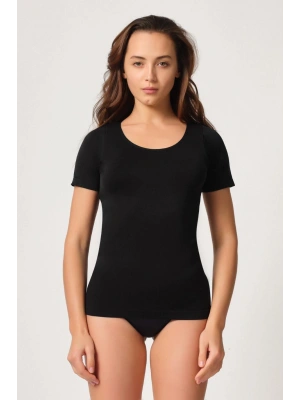 SİYAH MI Emay 5004 Soft Yarım Kollu Atlet