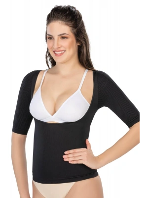 SİYAH MI Emay 5014 Göğsü Açık Yarım Kollu Korse