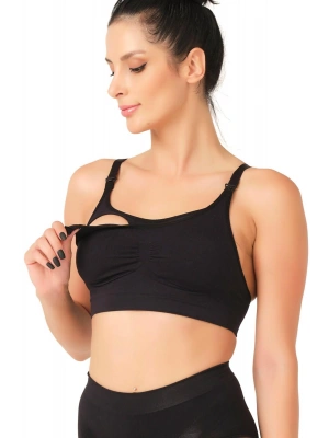 SİYAH MI Emay 5320 Agraflı Emzirme Sütyen